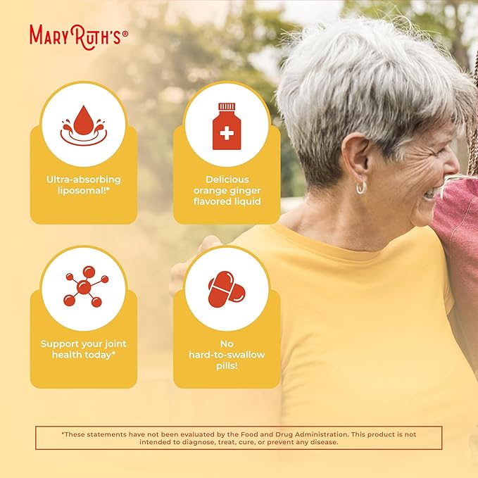 MARYRUTH'S Organics | Liposomal Turmeric &amp DHA | Curcumin | Ginger Root Oil | Algal DHA &amp Vitamin E | Cognitive Function | Mood Support | Joint Health | Liquid Supplement | 15.22 oz