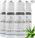 Extra Strength Colloidal Silver Gel 30ppm with Aloe Vera - pH Balanced Structured Silver - Triple Strength Soothe &amp Relieve - Easy Pump Bottle 3.38Oz (4 Pack)