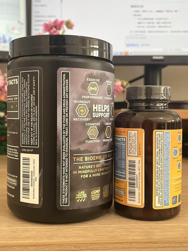 BioEmblem Vitamin B-Complex and Creatine Monohydrate Powder