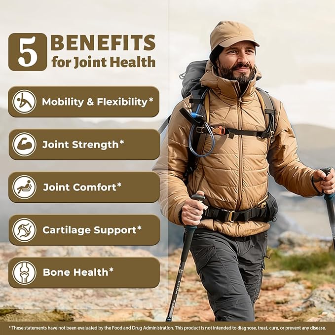 Joints Health Suppplement Glucosamine Chondroitin MSM - Joint Support Supplement for Women and Men with Turmeric MSM &ampBoswellia for Cartilage Joint Health and Flexibility - 120 Capsules