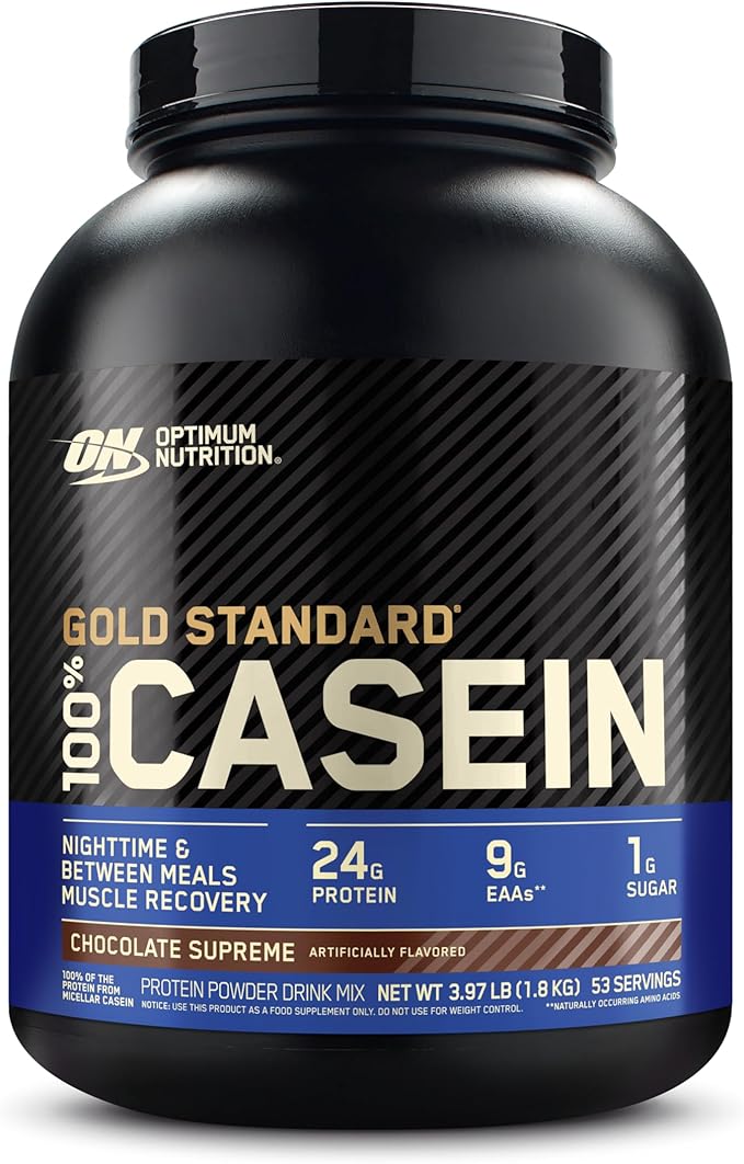 Optimum Nutrition Gold Standard 100% Micellar Casein Protein Powder Slow Digesting Helps Keep You Full Overnight Muscle Recovery Chocolate Supreme 4 Pound (Packaging May Vary)