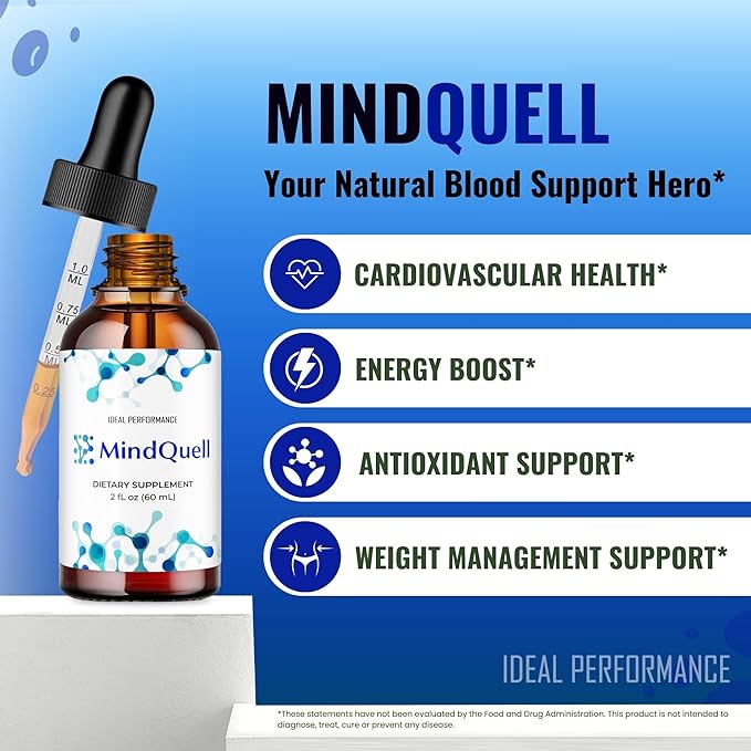 Mind Quell Drops Mind Quell Support Supplement Liquid Drops All Natural Mind Quell Drops - Maximum Strength Mind Quell Liquid Drops Overall Health Wellness MindQuell Drops Reviews (1 Pack)