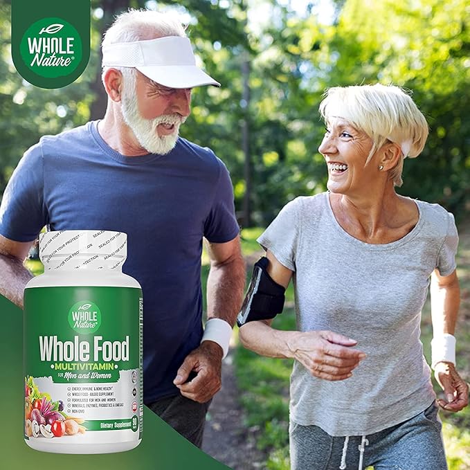 Whole Food Multivitamin for Men and Women Complete Daily Superfood Vitamins Plus Minerals Digestive Enzymes Probiotics and Omegas. Plant Based Multi Vitamin Non GMO (3)