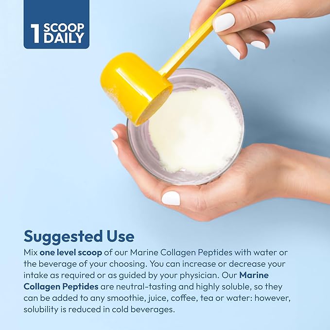 ANDREW LESSMAN Marine Collagen Peptides Powder and MSM 120 Servings - Supports Radiant Smooth Soft Skin Comfortable Joints. Pure. Super Soluble No Fishy Flavor No Additives Non-GMO