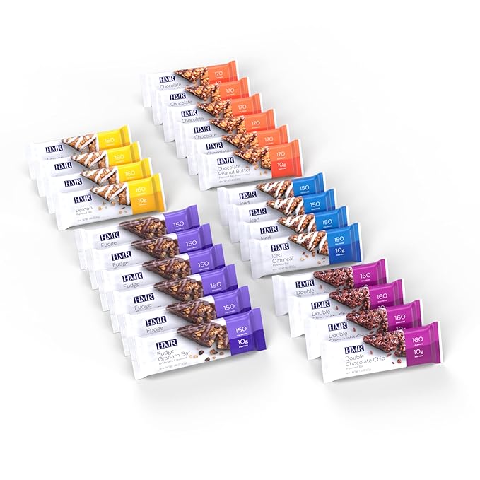 HMR Bar Variety Pack of Protein Bars | Nutritious Snack to Support Weight Maintenance | Low Calorie Dessert | 10g of Protein | 5 Assorted Flavors 24 Count