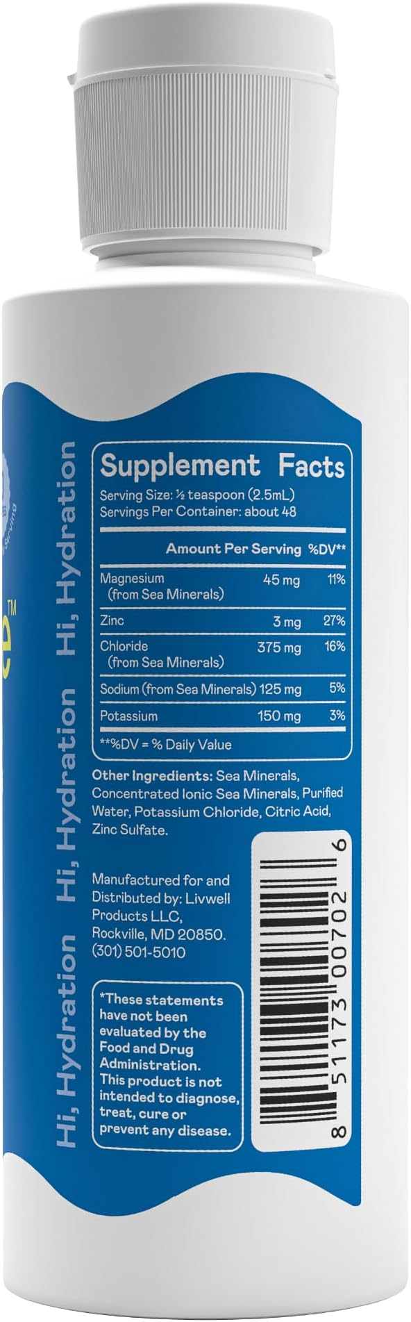 Hi-Lyte Electrolytes for Fasting Immune Support and Rapid Hydration | 48 Servings | NO Calories NO Sugar | 20%+ More Potassium Magnesium &amp Zinc