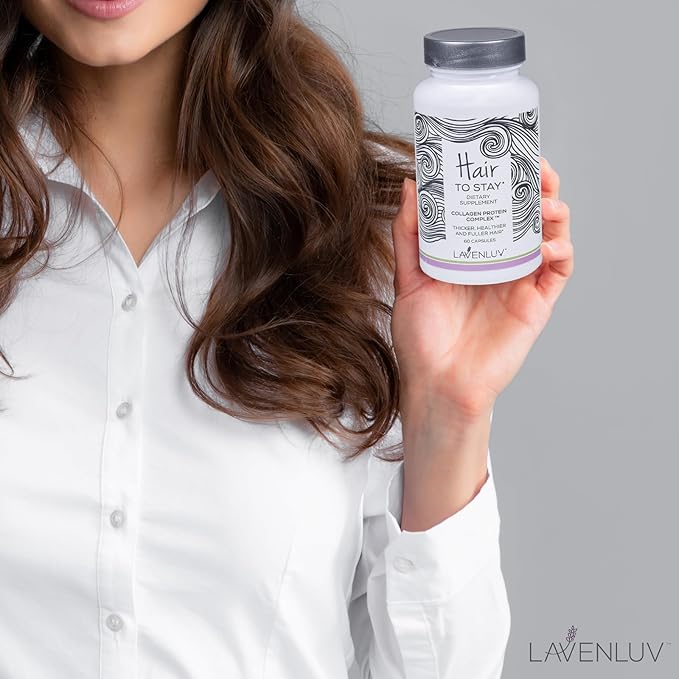 60 Growth Pills - Collagen Peptides Capsules - Lavenluv - Thicker - Supplement - Biotin Vitamins - Growth - Loss Thinning
