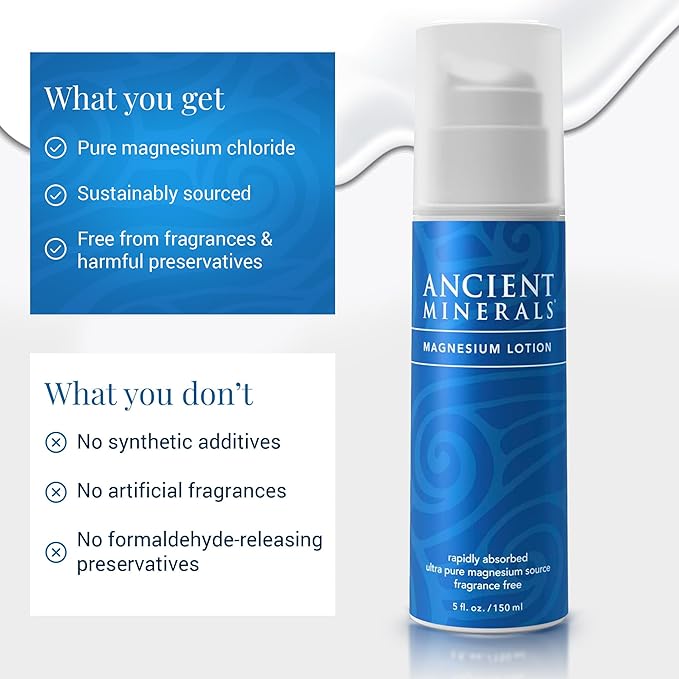 Ancient Minerals Magnesium Bath Flakes - Magnesium Oil Spray and Magnesium Lotion - High-Absorption Efficiency for Relaxation Wellness &amp Muscle Relief