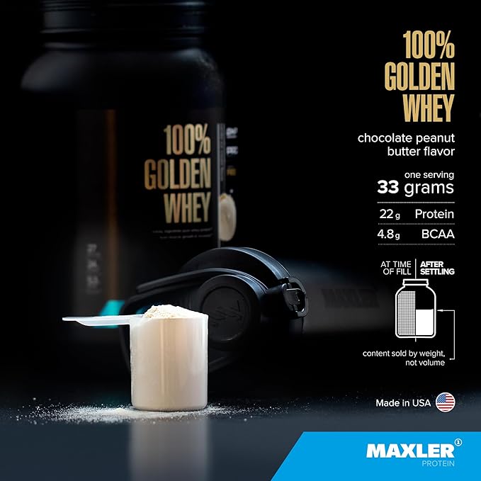 Maxler 100% Golden Whey Cinnamon Bun and Chocolate Peanut Butter Bundle