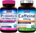 Innate Vitality Women’s Probiotics and Caffeine Capsules Bundle Non-GMO Dietary Supplements Vegan Capsules