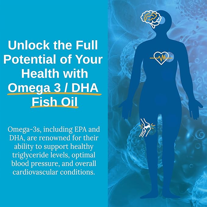 Xtendlife Omega 3 DHA Fish Oil for Heart Brain &amp Joint Health - 1100mg Omega - 3 with 700mg DHA &amp 300mg EPA - 1 Month Supply (60 Count)