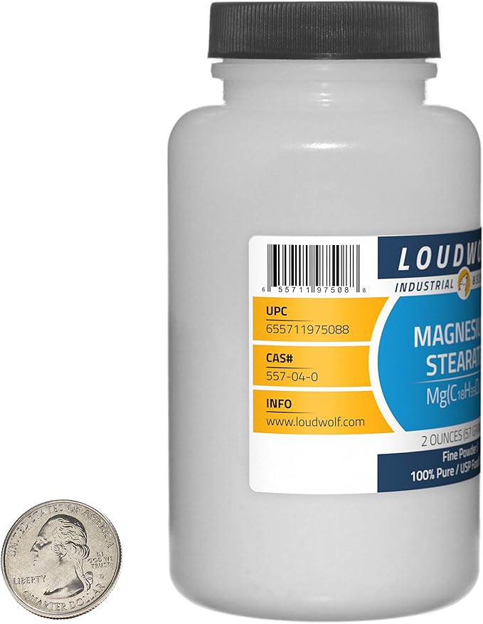 Magnesium Stearate / 12 Ounces / 6 Bottles / 100% Pure USP Food Grade/Fine Powder
