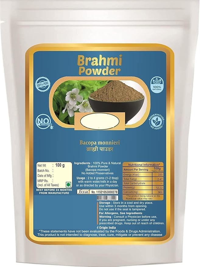 MI Shankhpushpi Brahmi and Ashwagandha Powder - 300g (100g Each)