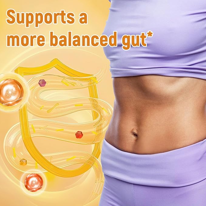 10G Fiber Gummies for Adults - Support Digestive Health - Fiber Supplement with 30 Billion CFU Probiotics Blend ACV Vitamin C Inulin - No Sugar Added - Fruit Flavored - 180 Count