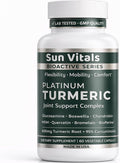 Sun Vitals Platinum Turmeric Complex – 95% Curcuminoids with BioPerine® Glucosamine &amp Boswellia