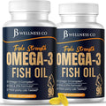 Triple Strength Omega 3 Fish Oil 3750 mg - EPA &amp DHA - Over 3000mg Omega-3 Fatty Acids - 1350mg EPA + 900mg DHA - Best Essential Fatty Acids Burpless Fish Oil - 180 Count