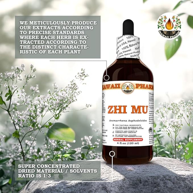 Zhi Mu (Anemarrhena Asphodeloides) Dry Root Tincture All Natural Vegan Pure Liquid Extract - 4 fl.oz