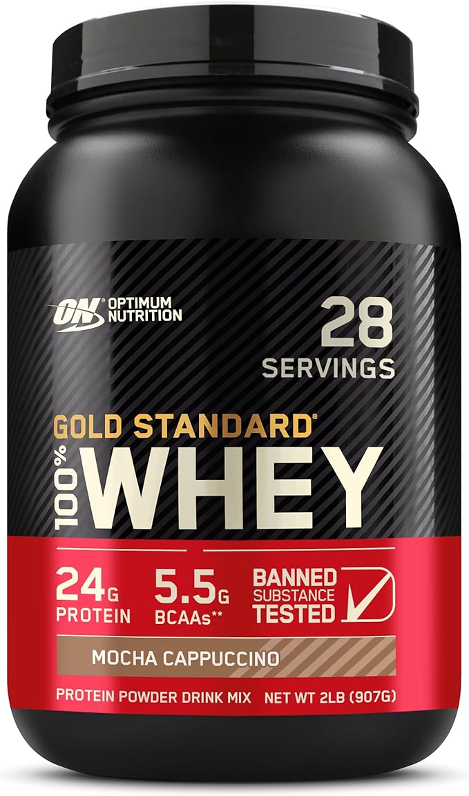 Optimum Nutrition Gold Standard 100% Whey Protein Powder Mocha Cappuccino 2 Pound (Packaging May Vary)