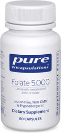 Pure Encapsulations - Folate 5000 - Activated Vitamin B9 as 5-Methyltetrahydrofolate (5-MTHF) - 60 Capsules