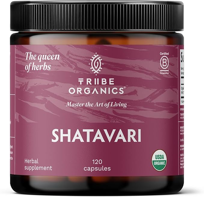 TRIBE ORGANICS Hormonal Wellness Duo - Ashwagandha &amp Shatavari Capsules - Supports Women’s Wellness and Balance