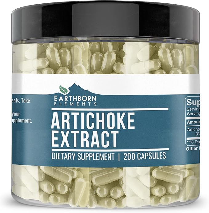 Earthborn Elements Artichoke Milk Thistle Ginger Root 200 Capsules Bundle