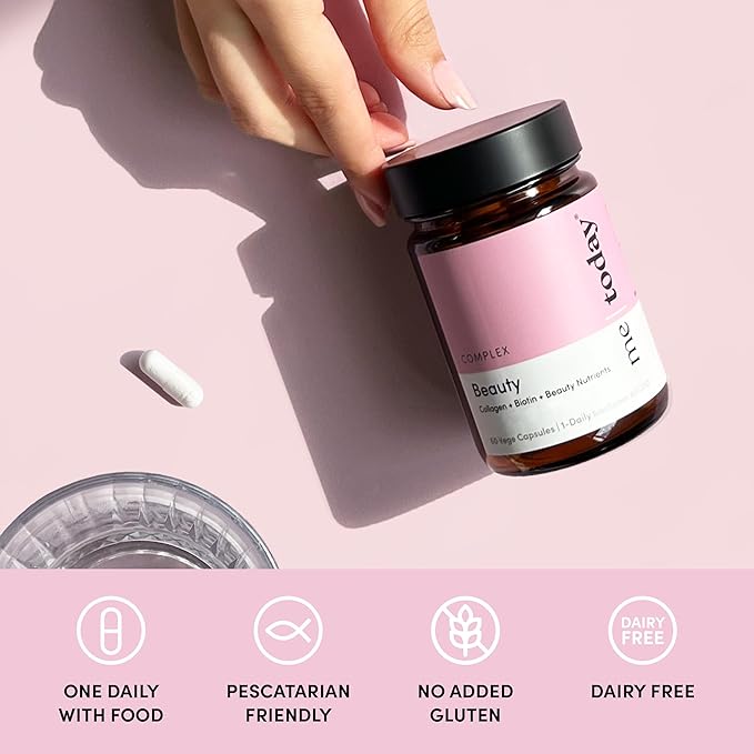 me today Beauty Supplement Hair Skin and Nails Vitamins for Women and Men – with Biotin Collagen Vitamin C and Zinc for Stronger Hair Glowing Skin &amp Healthy Nails60 Servings