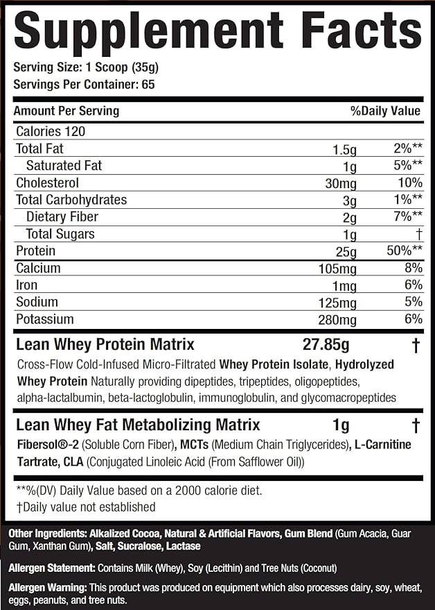 Musclesport Lean Whey Revolution™ Protein Powder - Whey Protein Isolate - Low Calorie Low Carb Low Fat Incredible Flavors - 25g Protein per Scoop - 5lb Chocolate Ice Cream