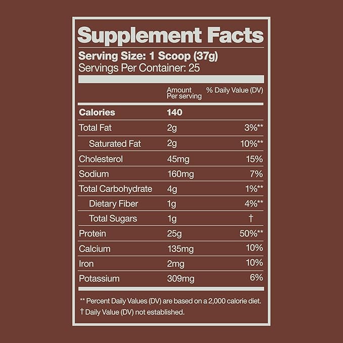 Oath Nutrition Whey Protein Powder Chocolate Brownie 25 Grams of Protein and Only 1 Gram of Sugar per Serving 2 lbs 25 Servings