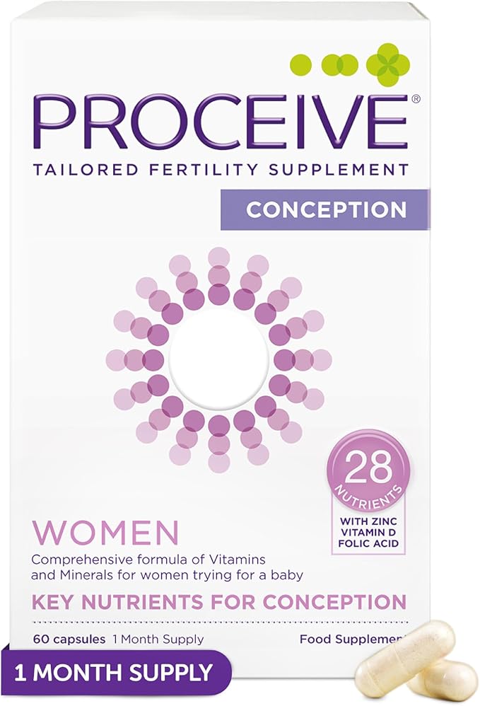 Proceive Tailored Fertility Supplements for Women Bundle - Womens Pre-Conception Vitamins &amp Minerals for Pre Pregnancy Support and Prenatal Omega 3 Fish Oil Supplement