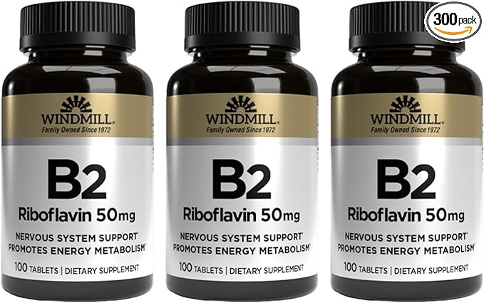 Windmill Vitamin B-2 50 mg Tablets - 100 ea (3 Pack)