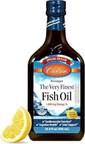 Carlson - The Very Finest Fish Oil Special Edition 1600 mg Omega-3s Liquid Supplement Norwegian Fish Oil Wild-Caught Sustainably Sourced Liquid Lemon 500 mL (16.9 Fl Oz)