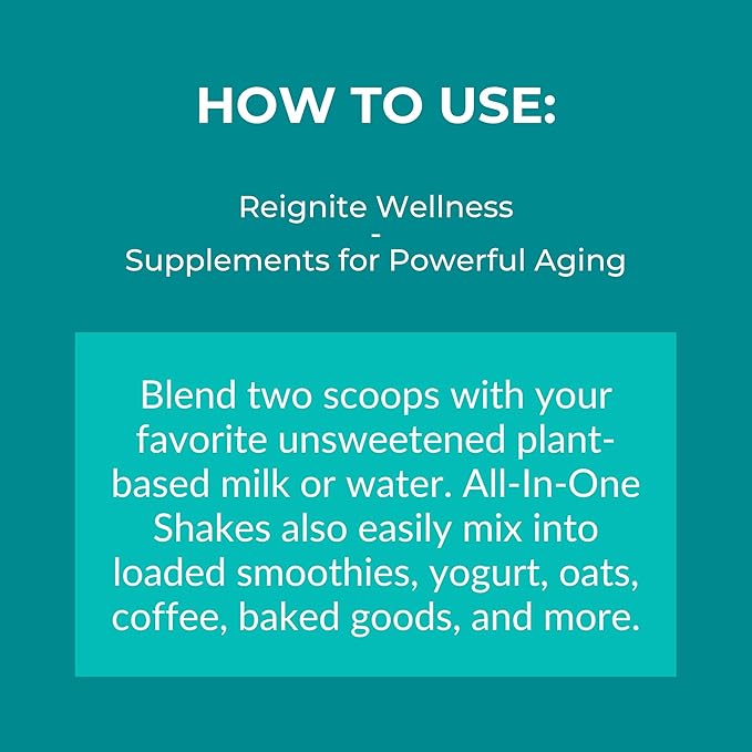 Reignite Wellness by JJ Virgin | Chocolate Paleo-Inspired All-in-One Shake | Gluten Free + Dairy Free Protein Powder | Contains 20G of Beef Protein with Vitamins Minerals Amino Acids | 30 Servings