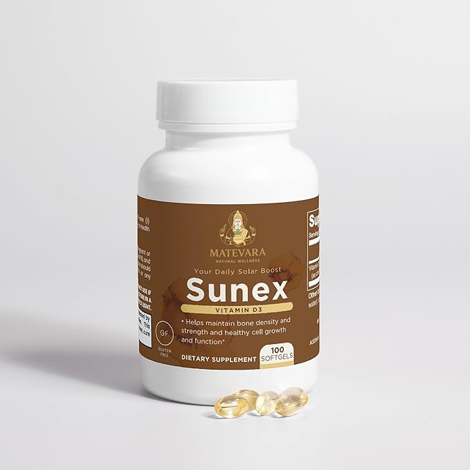Sunex Vitamin D3 2000 IU | Supports Bone Health &amp Immunity | 100 Count