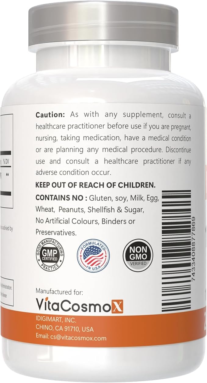 Diosmin Capsules 240 Count 1000 mg Serving Vegan Citrus Bioflavonoids 100% Vegetarian Non-GMO &amp Gluten Free Diosmin Supplement with Max Strength - 2 Packs