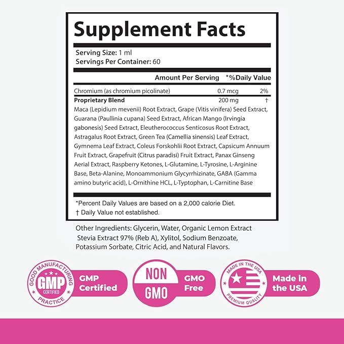 Gelatin Sculpt – Daily Liquid Botanical Supplement with Chromium &amp Plant Extracts – Clean Stimulant-Free Formula – Non-GMO Made in USA GMP-Certified - 2 fl oz (60 mL) 6 Month Supply
