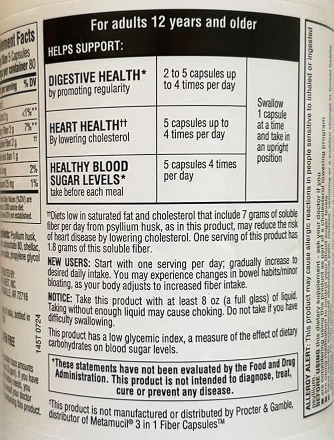 Member's Mark Fiber Capsules 2Pack (400 Count) Liquids Toothpaste etc. for at Least
