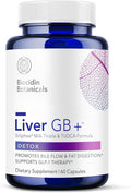 Biocidin Liver GB+ Liver Support &amp Gallbladder Supplements - Artichoke Extract &amp Milk Thistle for Detox - Optimize Toxin Removal &amp Fat Digestion - Soothe Side Effects from GLP-1 Therapy (6