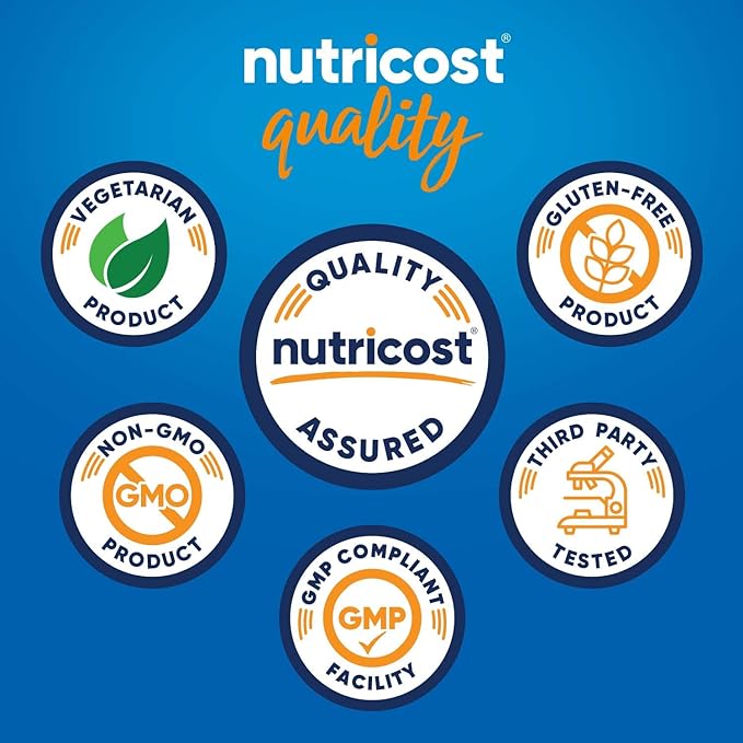 Nutricost Grass-Fed Whey Protein Concentrate (Vanilla) 5LBS - Undenatured Non-GMO Gluten Free Natural Flavors