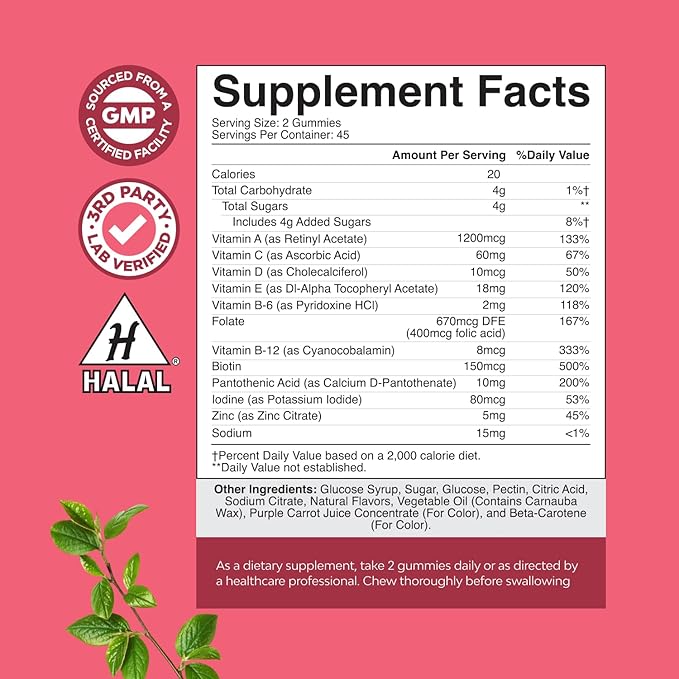 Bundle of Vitamin D3 Gummies with 2000IU per Serving Bone Muscle &amp Immune Support and Delicious Daily Multivitamin for Women for Energy and Immunity - Gummy Vitamins for Women's Health &amp Welln