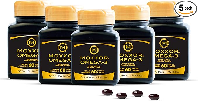 Omega 3 New Zealand Green Lipped Mussel Oil Soft gels for Joint Support and Mobility Heart &amp Immune Support No Fishy Aftertaste 5-Pack 300Soft gels 2-Soft gels Per Day 150 Day Supply