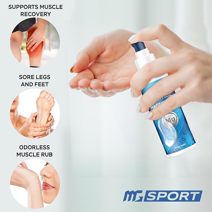 High Absorption Magnesium Supplement (100 Count) and Gel for Leg Cramps and Sore Muscles