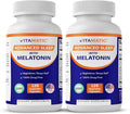 Vitamatic Advanced Sleep Aid with Melatonin - 120 Vegie Capsules -2 Pack Made with B6 Magnesium L-Theanine L-Tryptophan 5-HTP GABA Valerian Chamomile Passion Flower Ashwagandha &amp Black Pe