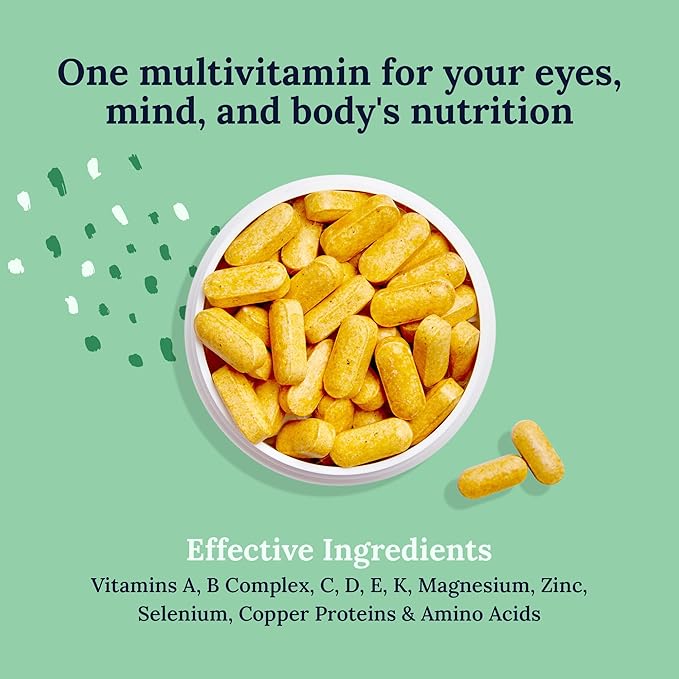 CorneaCare Vitamins and Minerals | Multivitamin for Vision &amp Health | Dry Eye Supplements | 60 Tablets