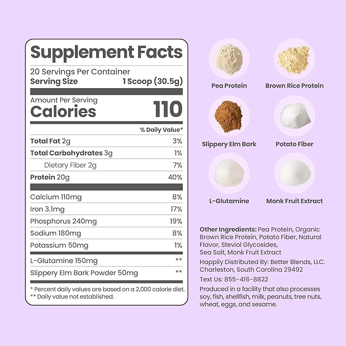 Gut-Friendly Protein Powder for Sensitive Stomachs Low FODMAP 20g Vegan Pea &amp Rice Protein with Prebiotic Fiber Dairy-Free Gluten-Free No Sugar Vanilla Dream and Chocolate Swirl