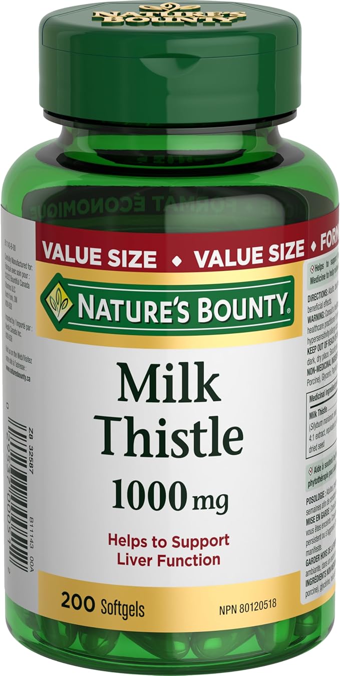 Nature's Bounty Milk Thistle Value Size 200 Softgels