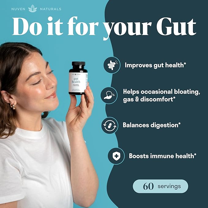 All-in-One Gut Health w/Probiotics Prebiotics Digestion-Supporting Herbs and Adaptogens - Leaky Gut Repair Formula to Support Gut Lining Aid in Digestion and Promote Good Bacteria