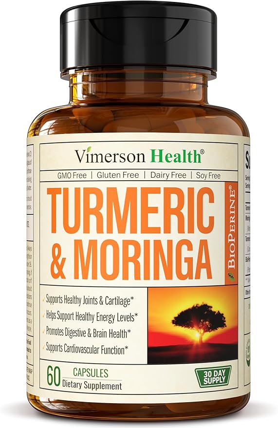 Vimerson Health Women’s Multivitamin &amp Turmeric Moringa Supplement for Immune Support Energy Mood Hair Skin Nails Joints and Digestion.