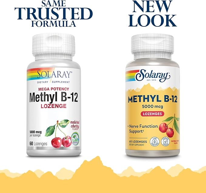 SOLARAY Methyl B12 Lozenge Cherry (Btl-Plastic) 5000mcg | 60ct