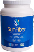 Tomorrow's Nutrition Sunfiber Prebiotic Fiber Supplement for Digestive Health Low FODMAP Gluten-Free Unflavored 90 Servings