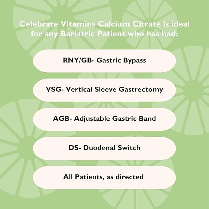 Celebrate Vitamins Bariatric 500mg Calcium Citrate Soft Chews with 500 IU Vitamin D3 – Essential for Gastric Bypass Patients &amp Bone Health - Sugar &amp Gluten Free Chocolate (270 Chews)